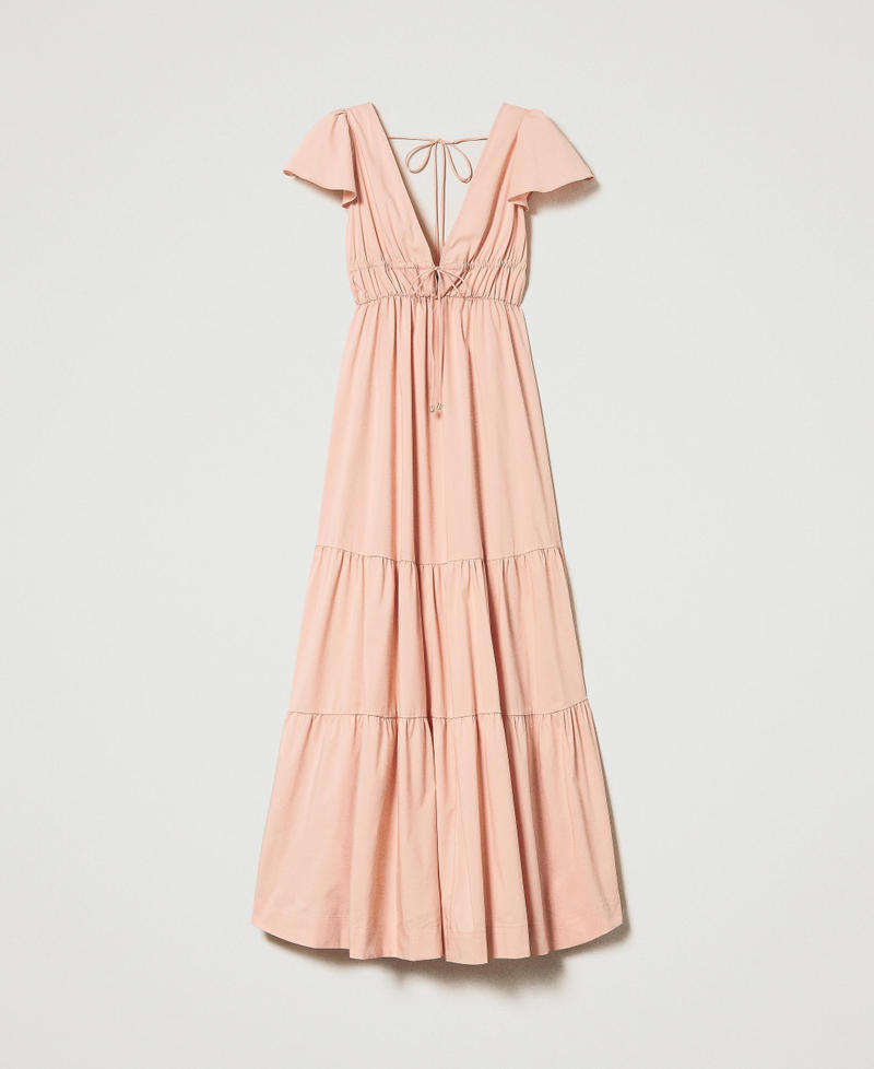 Abito lungo in popeline a balze Rose Cloud Donna 231AT2023_10575_0S