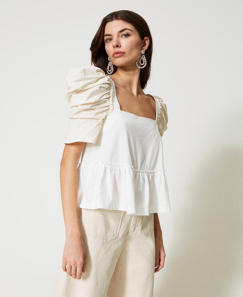 blusa popelin blanca