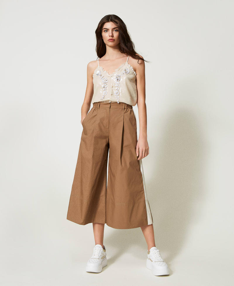 Organic poplin trousers