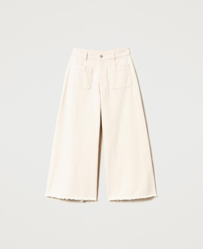 Wide leg trousers with organic cotton