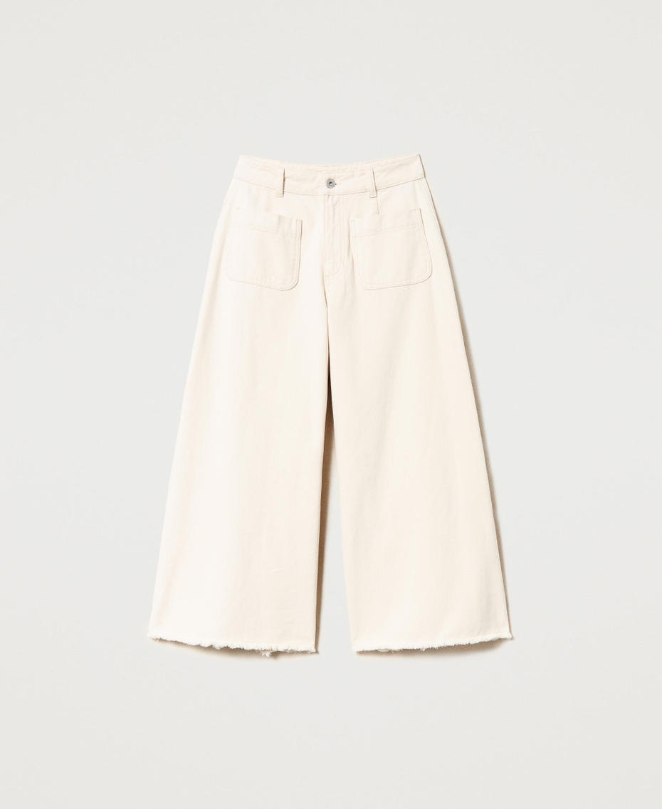 Wide leg trousers with organic cotton