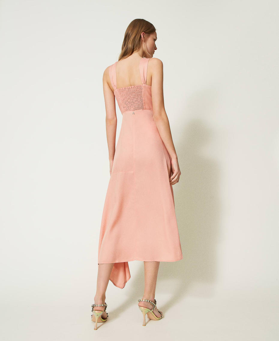 Midi dress with gathering Rose Cloud Woman 231AT2100-05