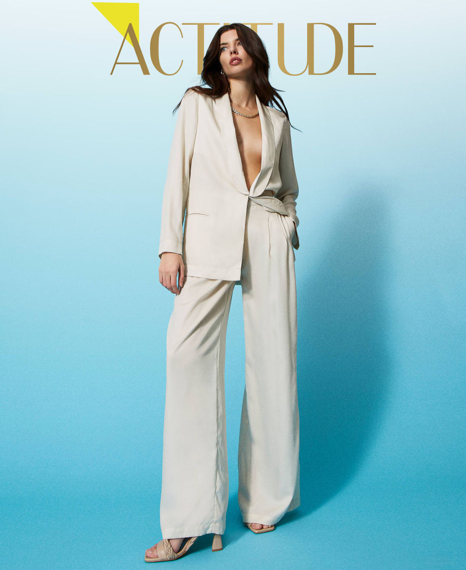 Pantalon palazzo avec plis
