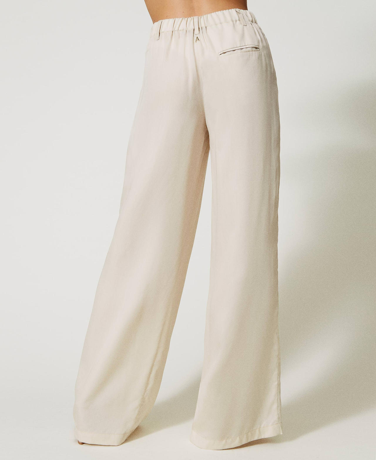 Palazzo trousers with pleats