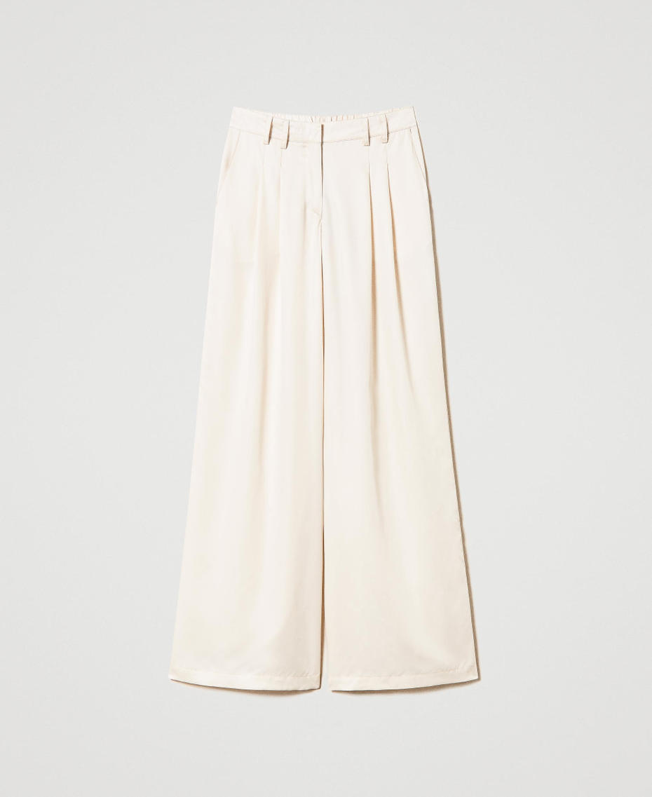 Palazzo trousers with pleats