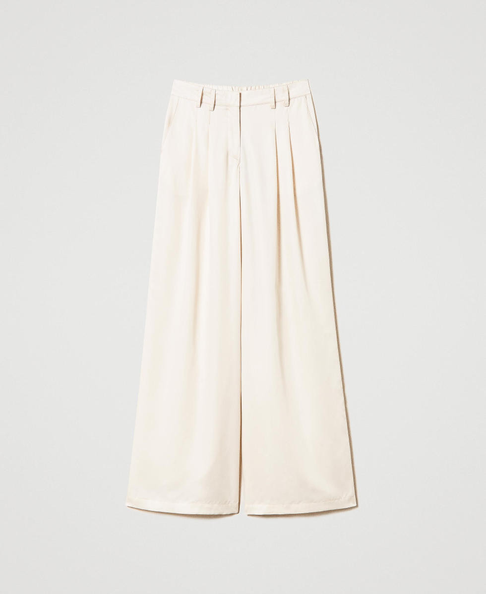 Palazzo trousers with pleats