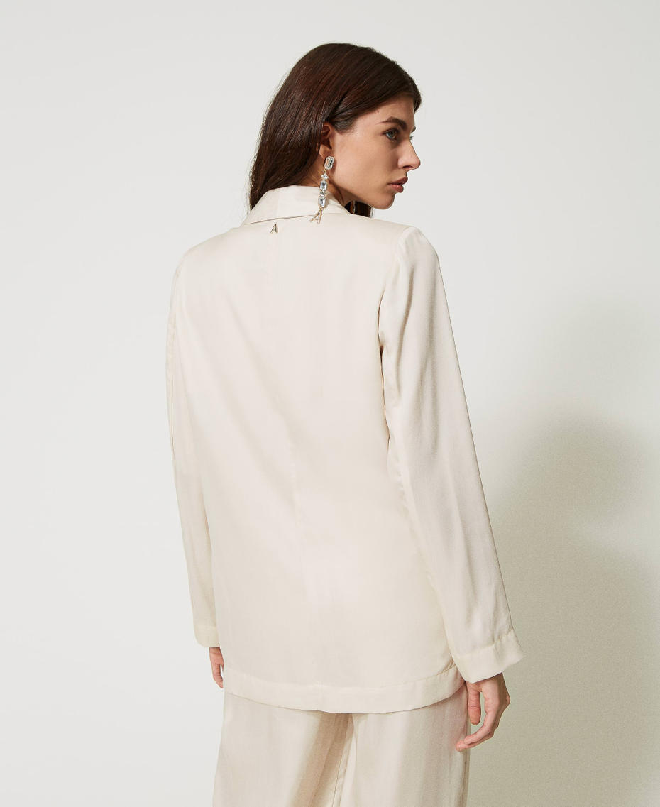 Blazer with shawl lapels Pale Cream Woman 231AT2106_00522_04