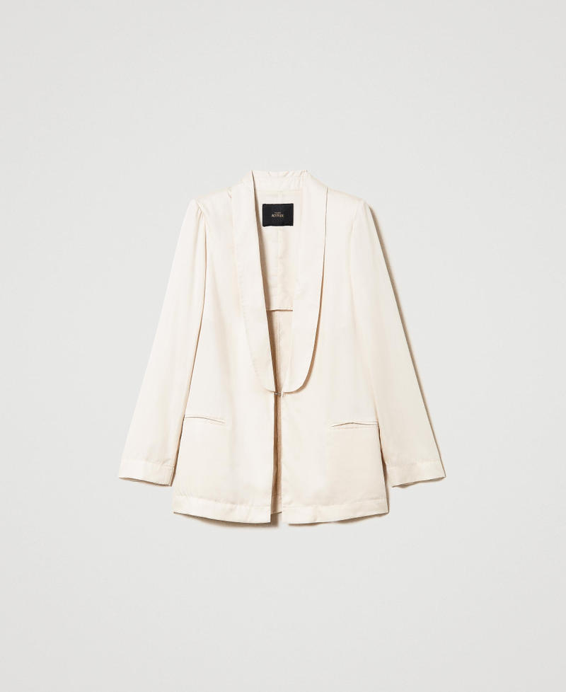 Blazer with shawl lapels Pale Cream Woman 231AT2106_00522_S0