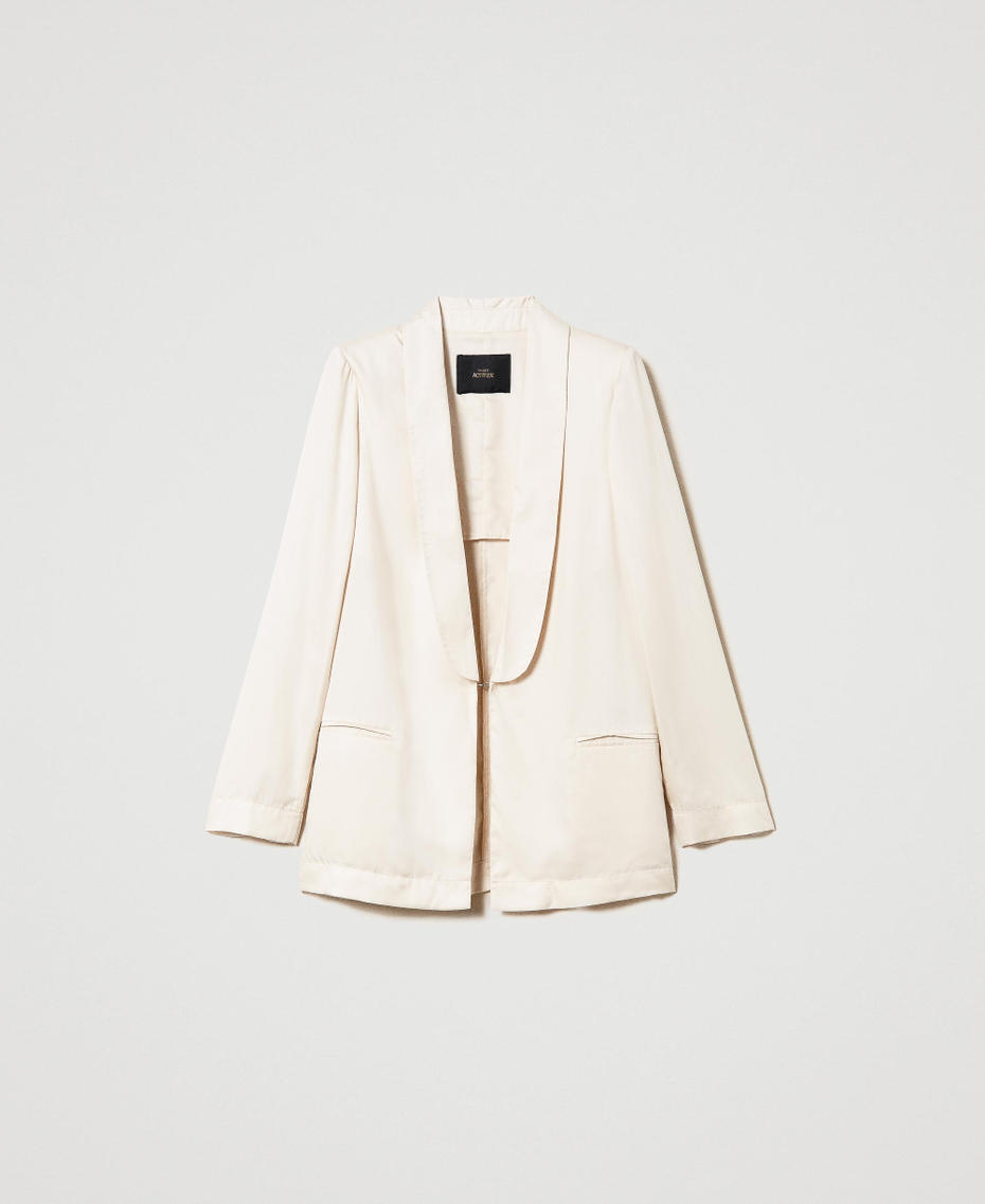 Blazer with shawl lapels Pale Cream Woman 231AT2106_00522_S0