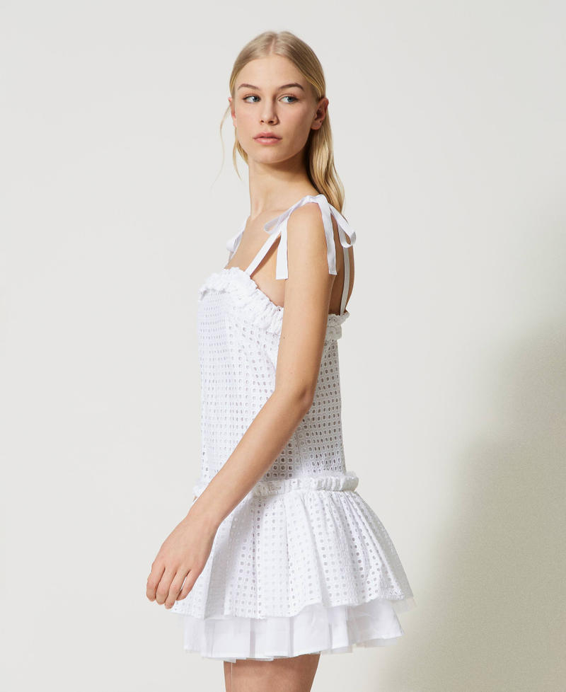 Joella Short Sleeve Broderie Anglaise Dress by Soaked - Peach Whip