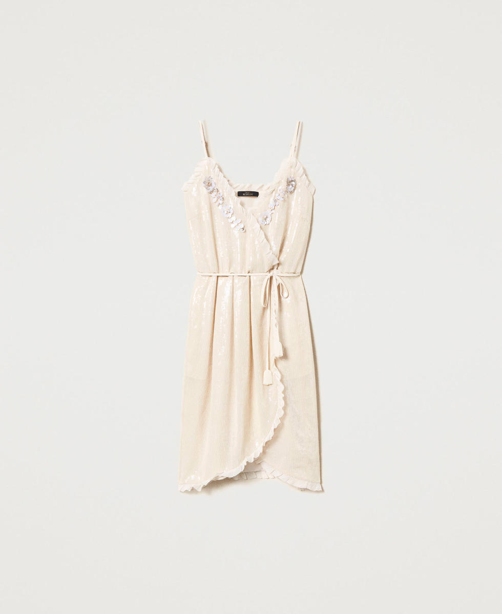 マイラン　Embroidery Neck Gathered Dress Basque Gathered Neck Asymmetric Dress in Assorted | MYER