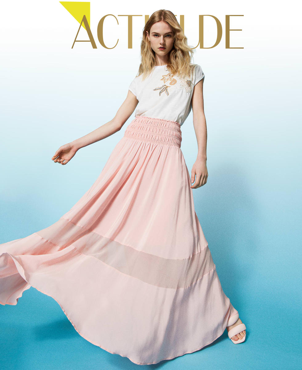 Robe en crêpe georgette sale