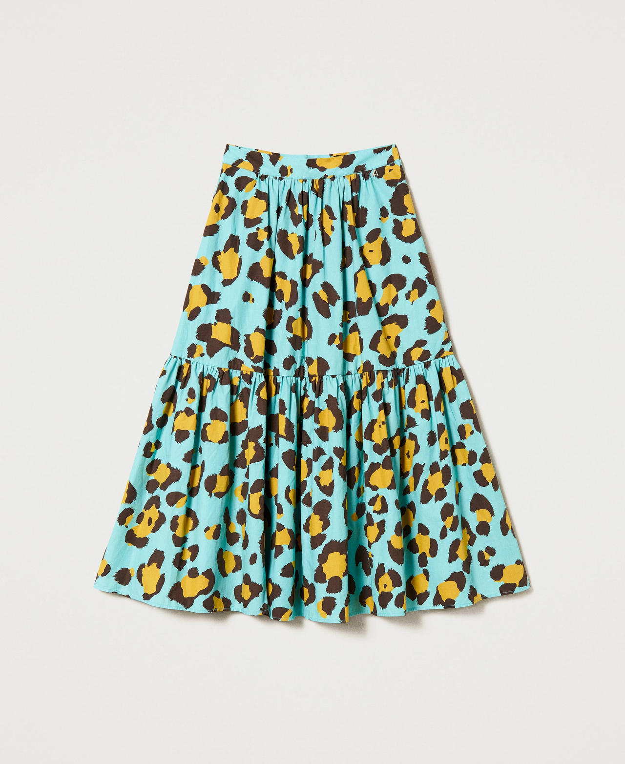 Long animal print skirt