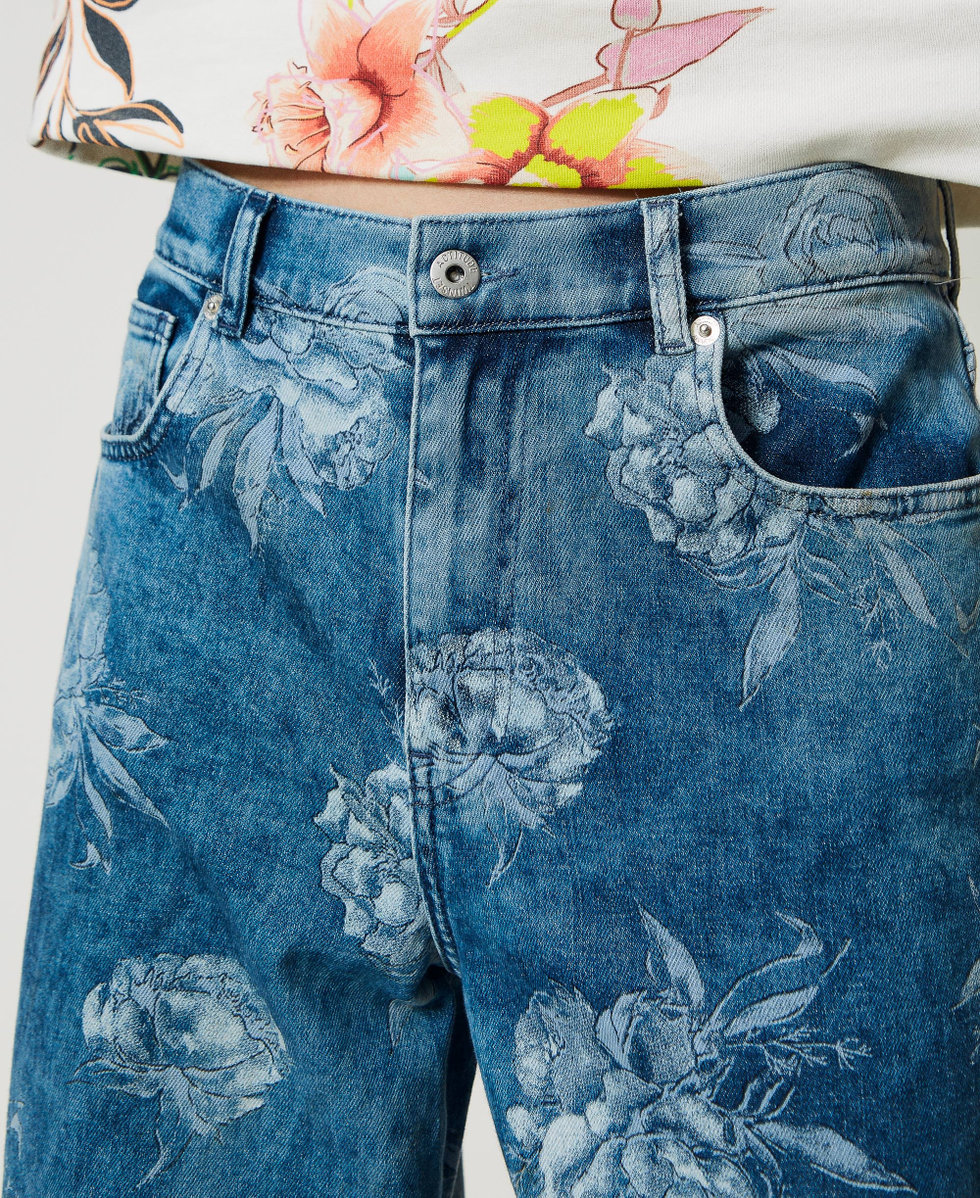 Rosas Laser Printed Denim