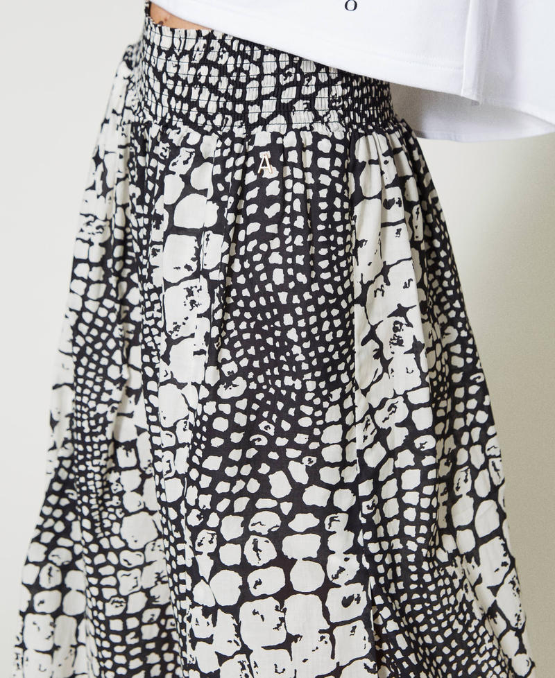 Printed muslin palazzo trousers