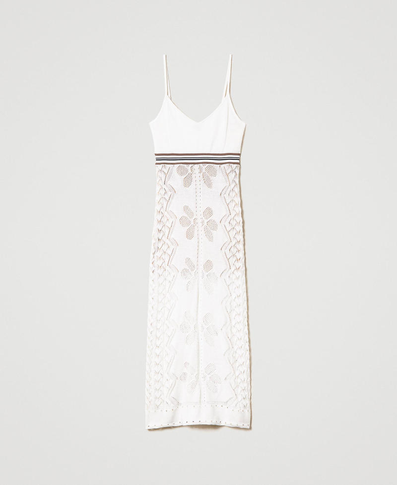 Robe longue en lin mélangé avec broderies