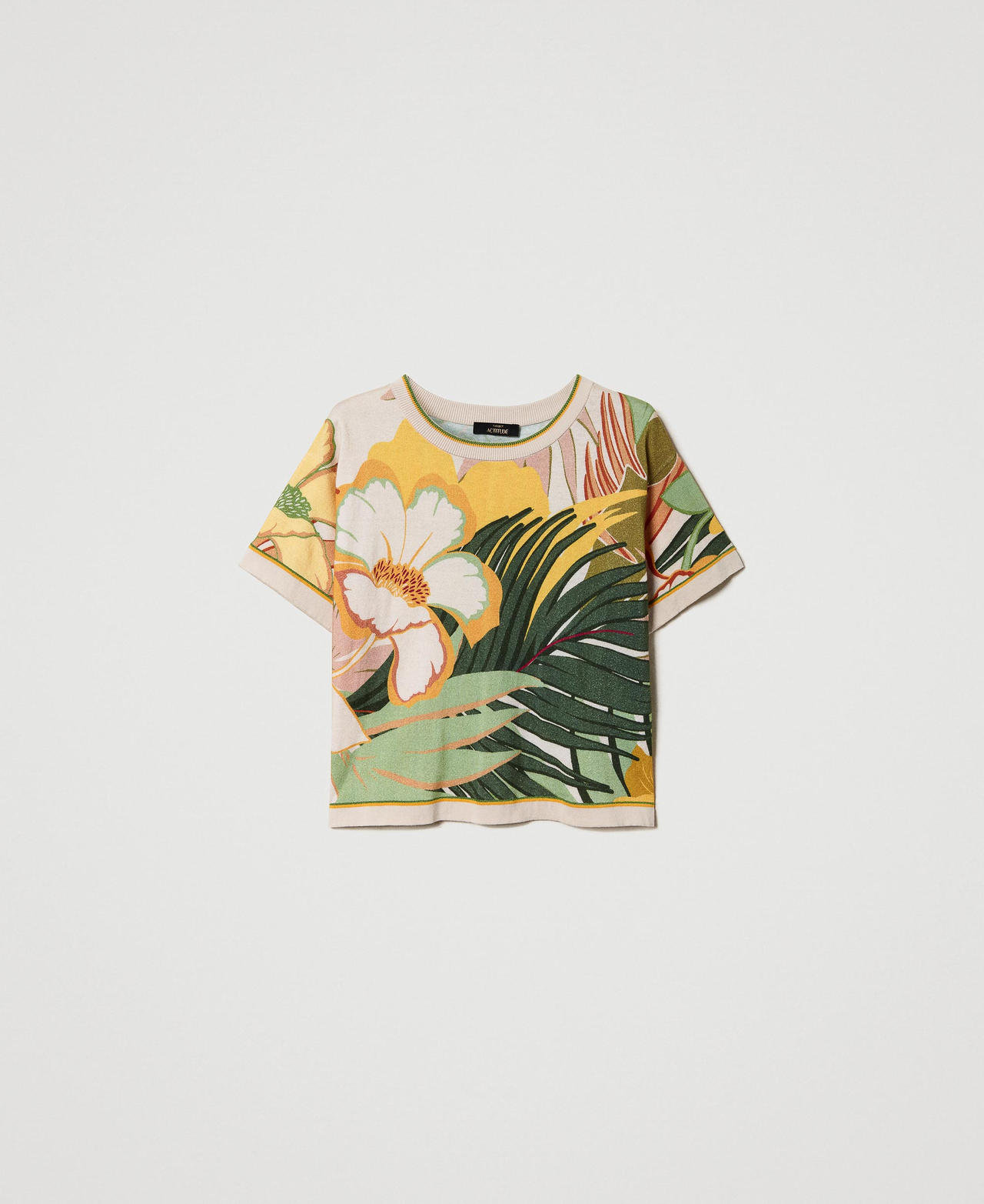 Regular jumper with print Wild Jungle Print Woman 231AT3130_10594_0S