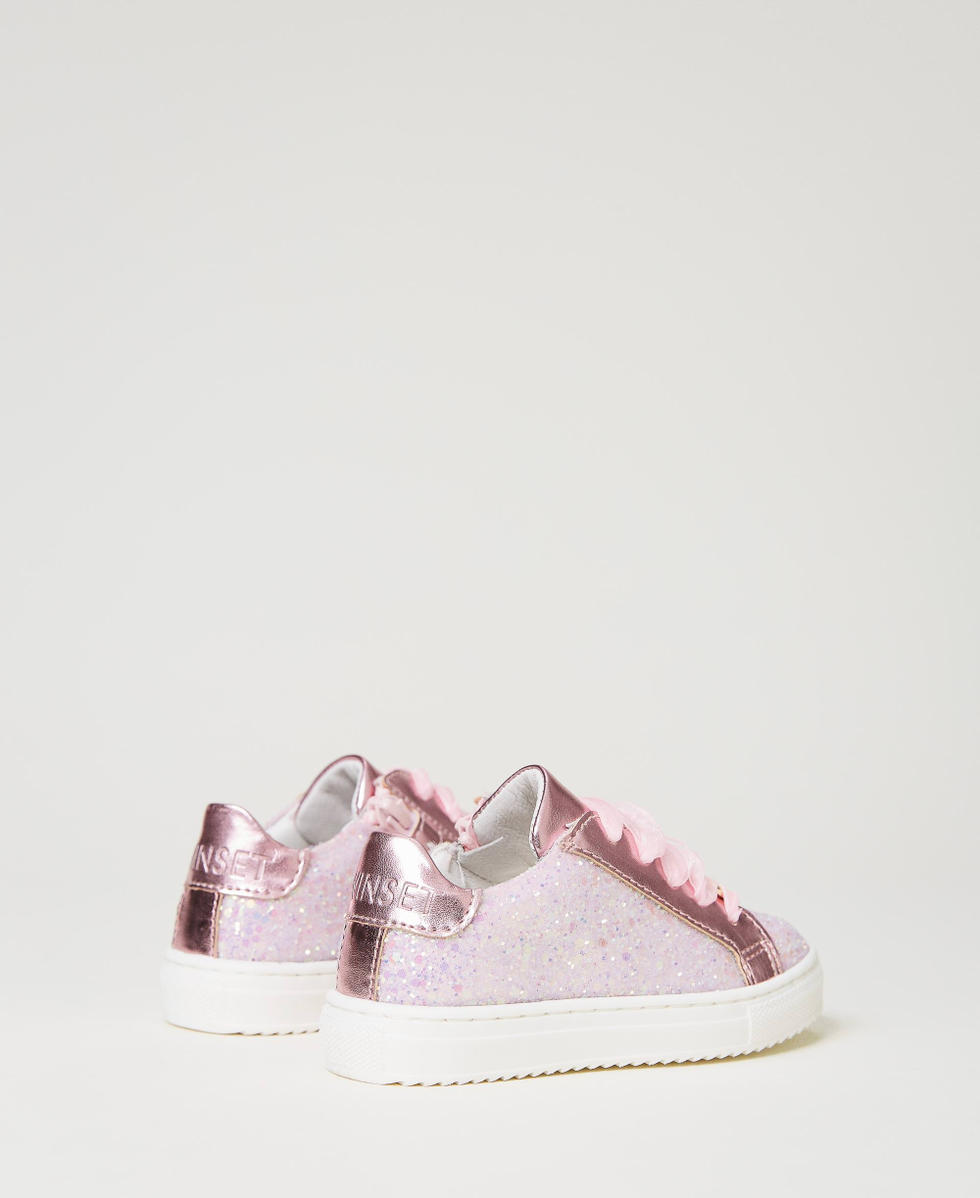 Sneakers baby in glitter Bambina, Rosa