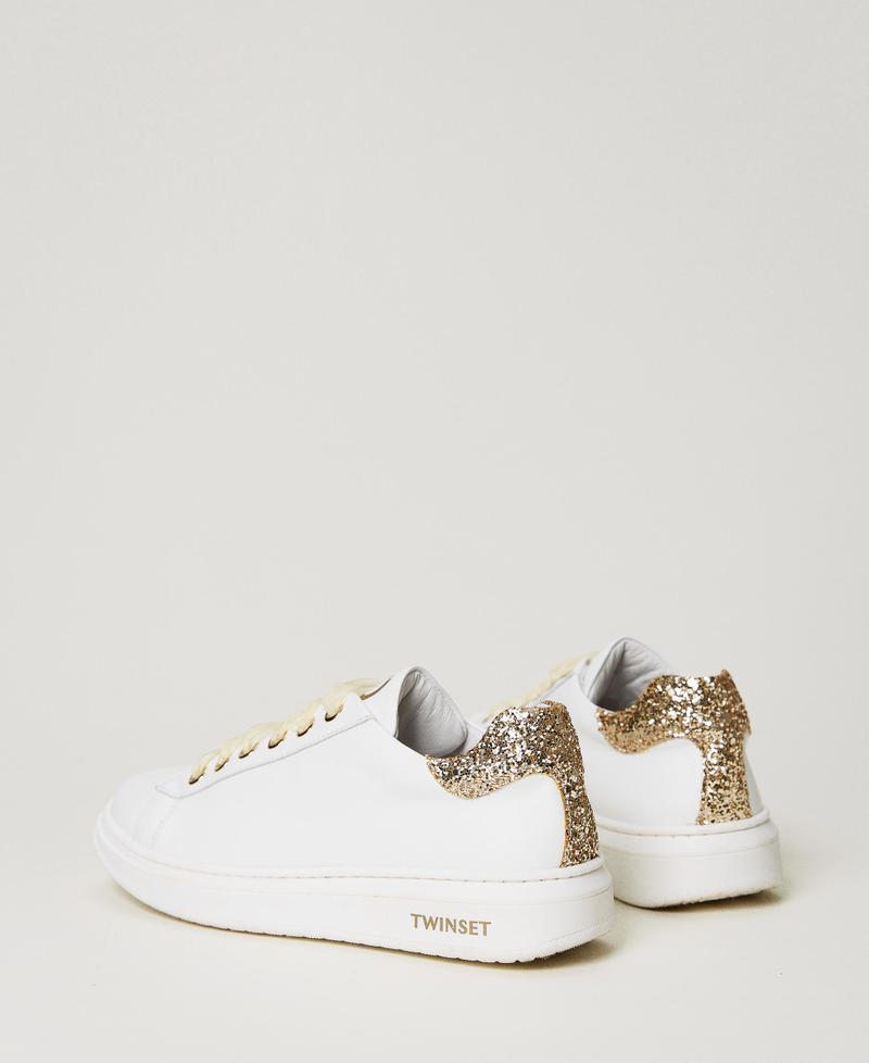 Trainers with glitter details Girl White TWINSET Milano