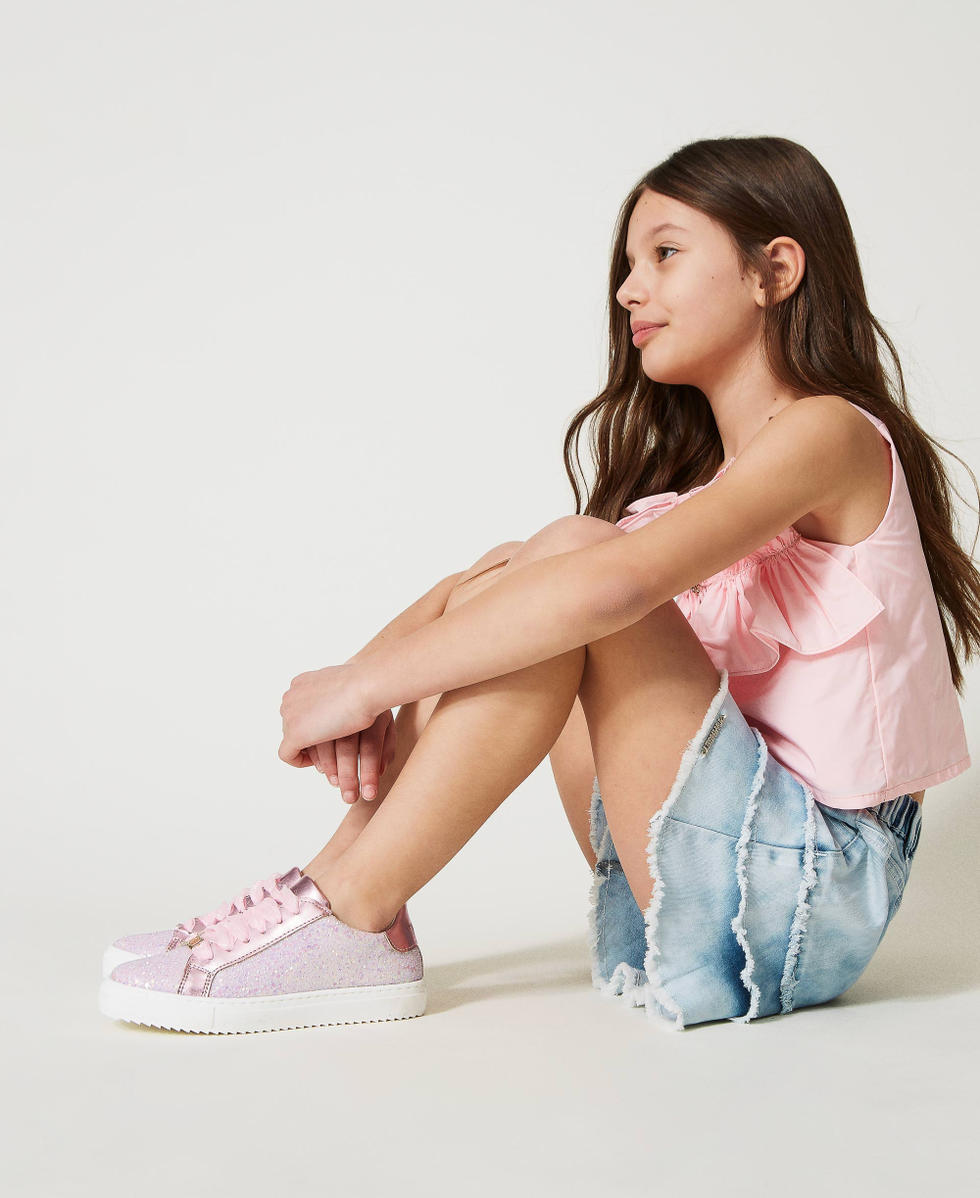 Ladies pink glitter trainers 2025