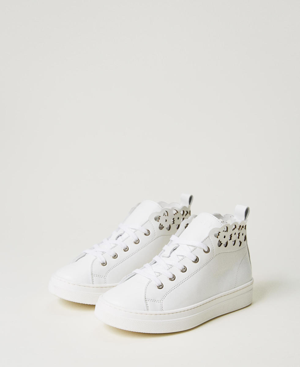 Openwork hart trainers Girl White TWINSET Milano