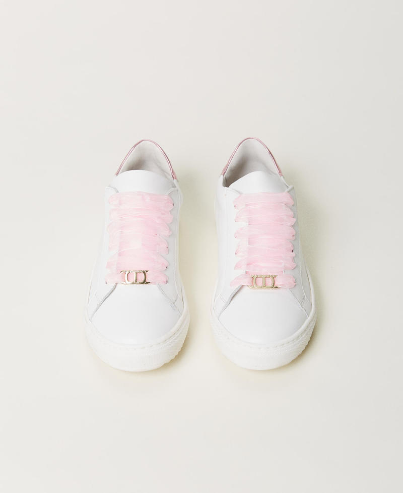 Trainers with tulle laces White Girl 231GCJ154-04