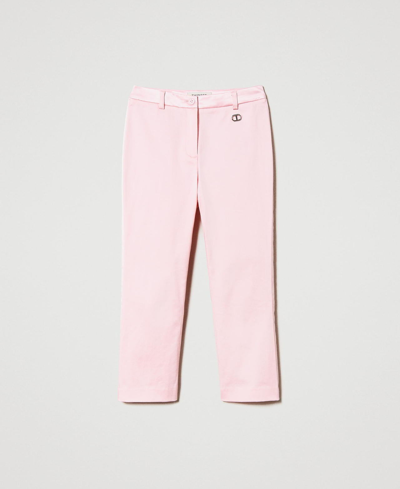 Pantalon avec bandes en satin