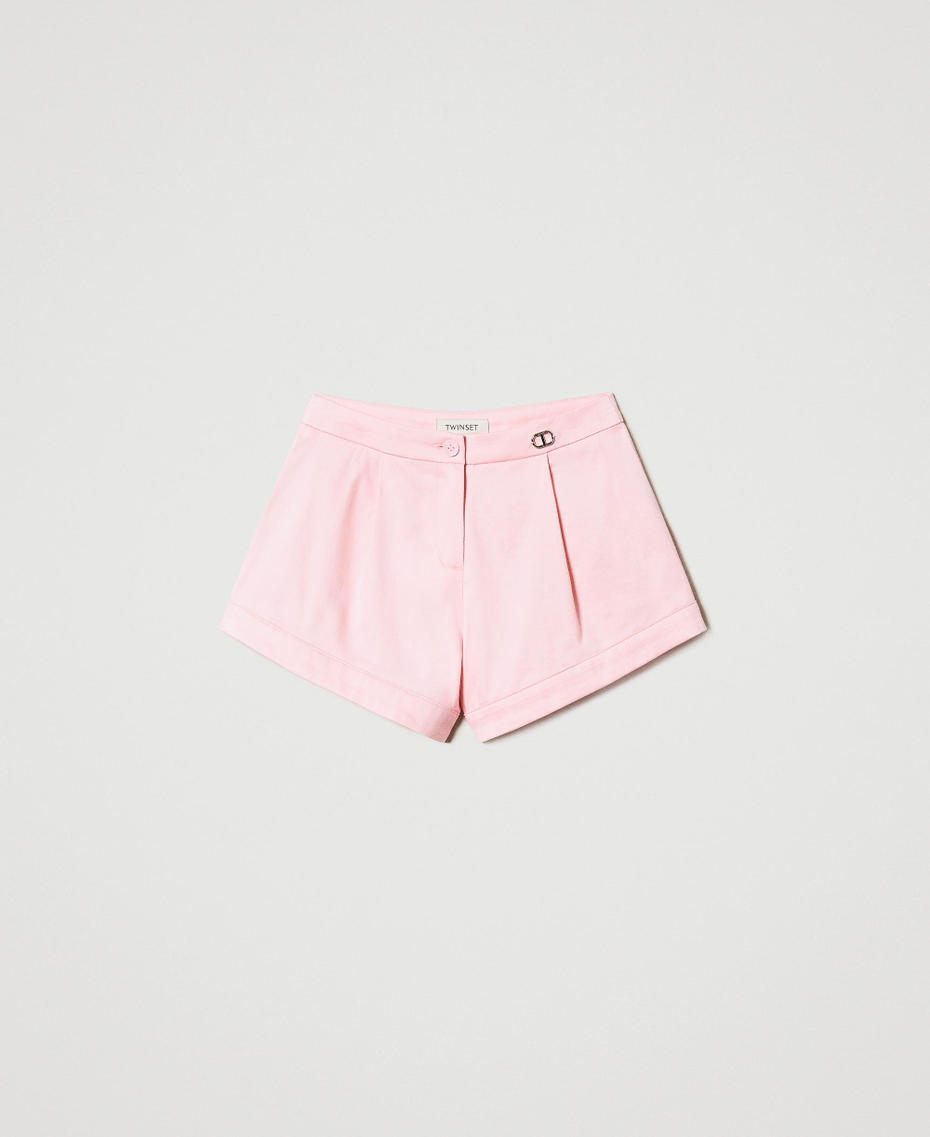 Shorts with pleats Pastel Pink Girl 231GJ2013-0S