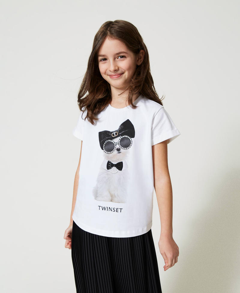 Printed t-shirt with studs