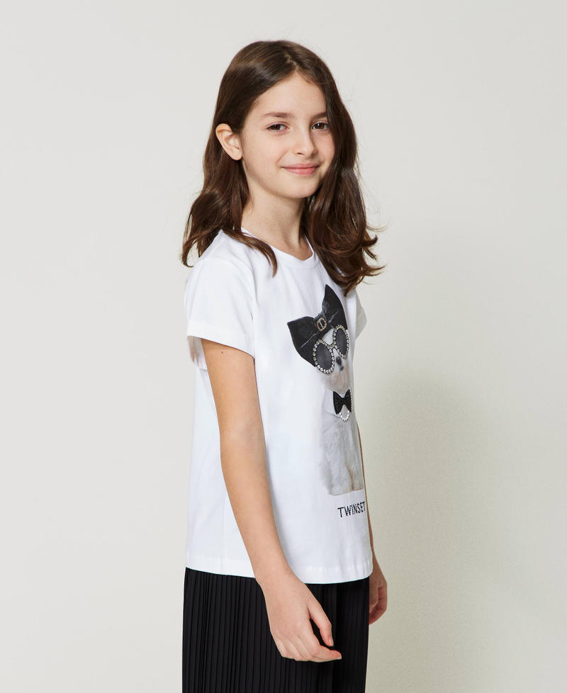 Printed t-shirt with studs