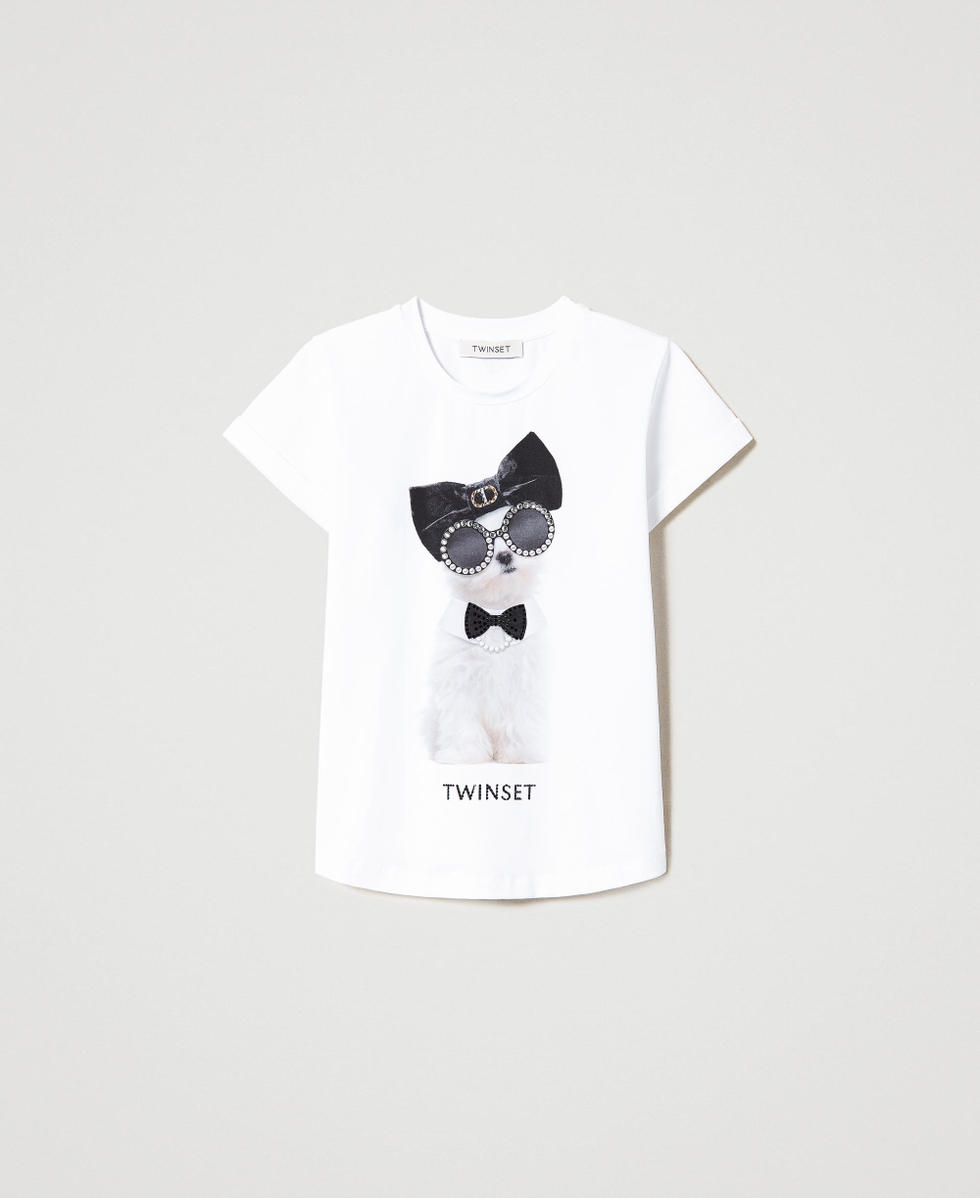 Printed t-shirt with studs