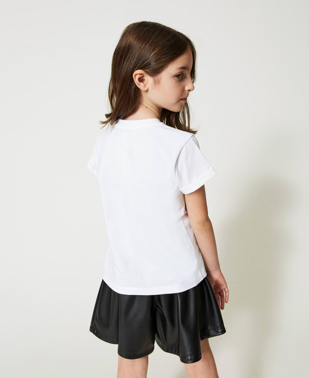 Camiseta con estampado de estrellas de glitter