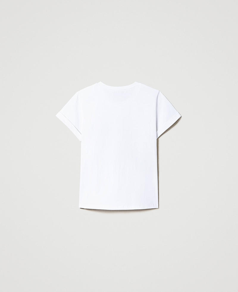 T-Shirt mit Lettering-Print und Strass Meringue Mädchen 231GJ206B-0S