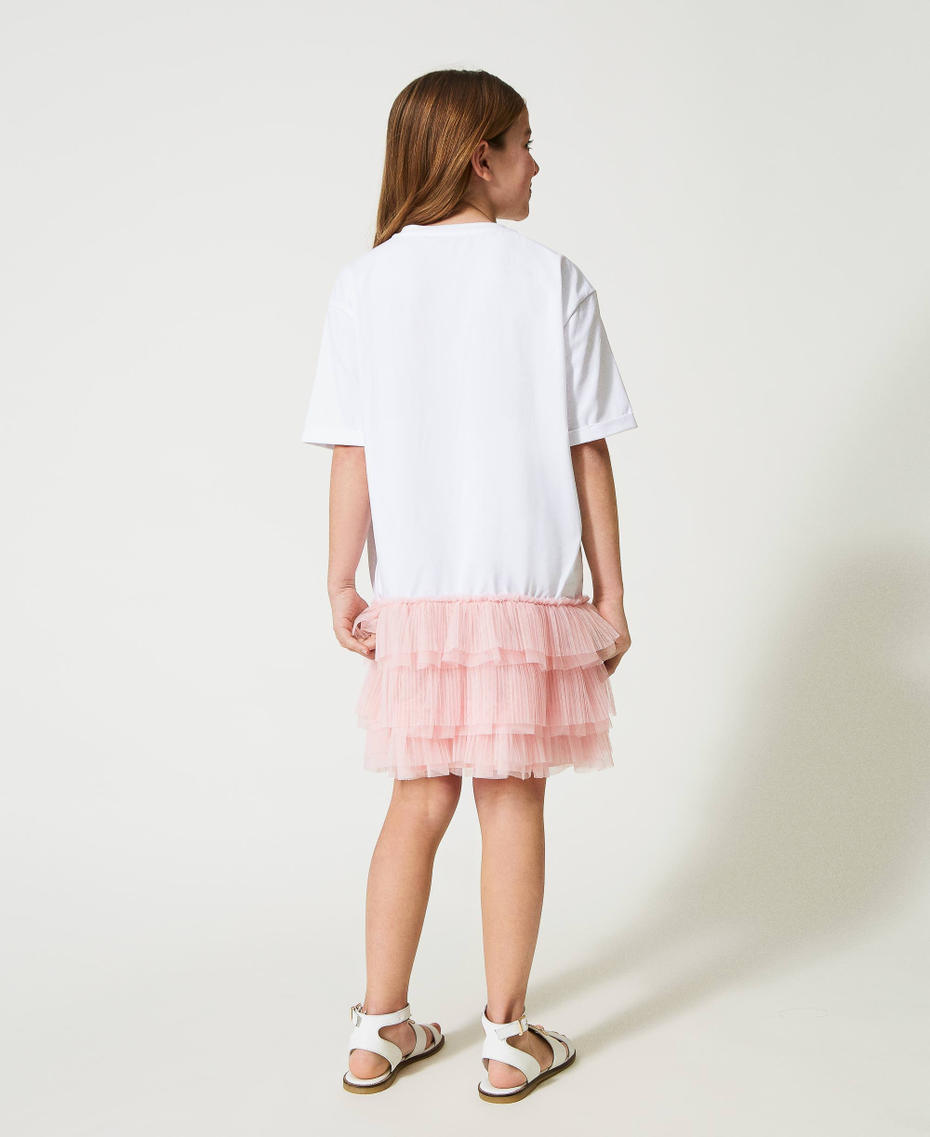 Robe oversize avec tulle plissé