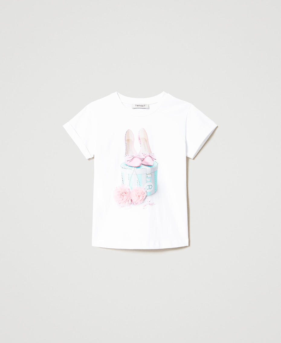 T-shirt with print and pompom Meringue Girl 231GJ206H-0S