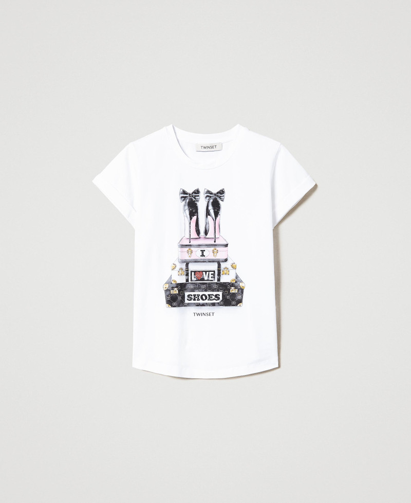 T-shirt Donna Casual Con Stampa Strass – Girocollo Beige – Taglie 8-12 UK (S/M/L) – Futuro Fashion