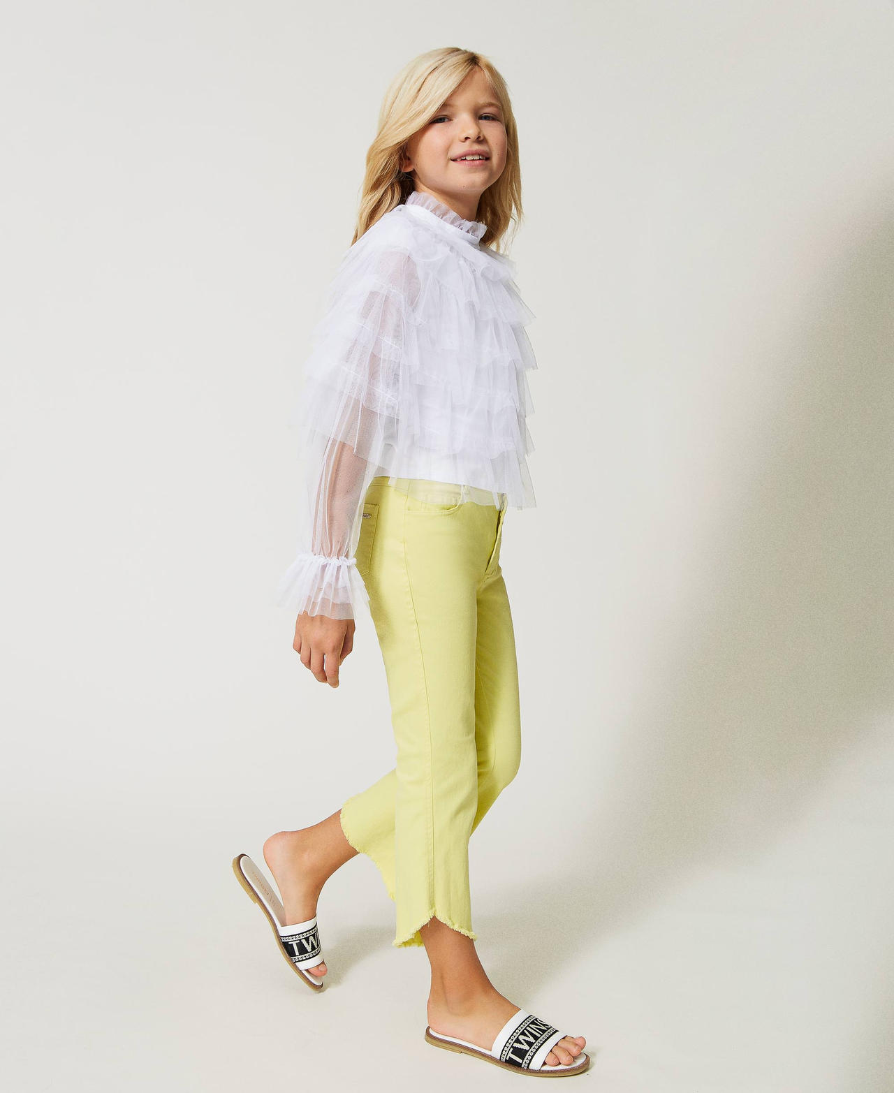Pantaloni flare in bull