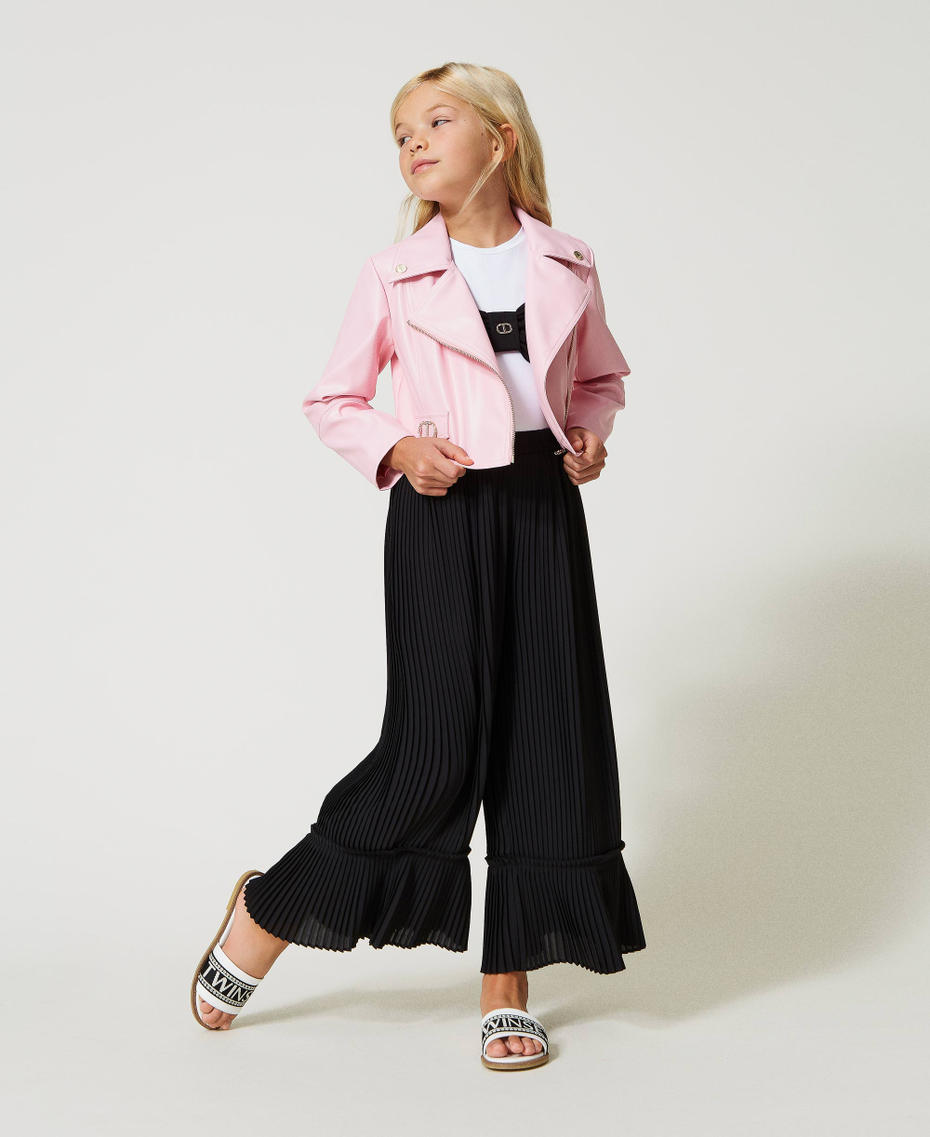 Pantalon palazzo en crêpe georgette