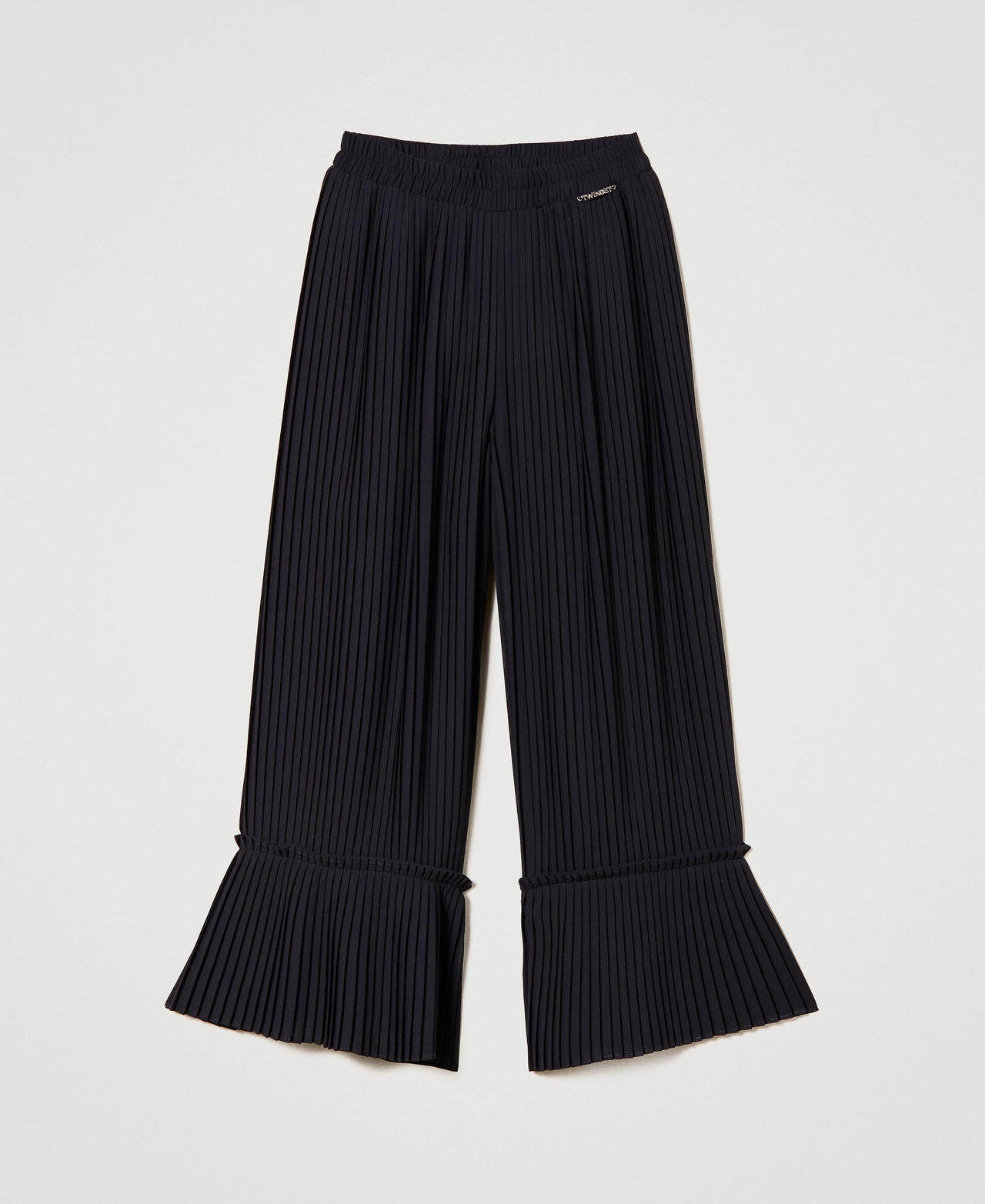 Pantalon palazzo en crêpe georgette