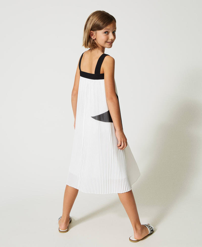 Pleated georgette skirt-dress