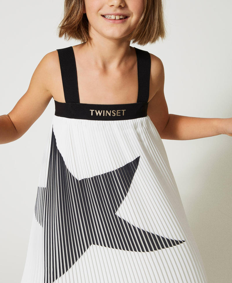 Pleated georgette skirt-dress