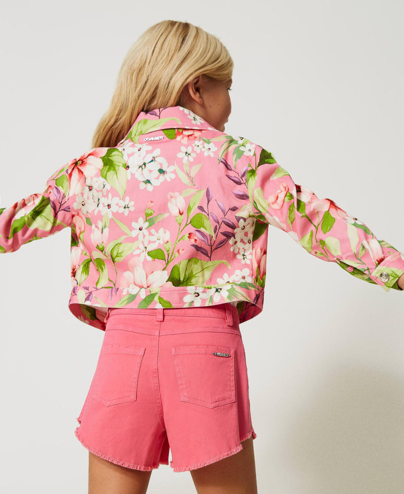Bull jacket with floral print