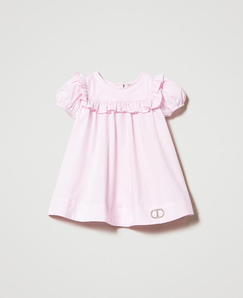 Poplin dress with logo Pastel Pink Girl 231GJ2E94-01