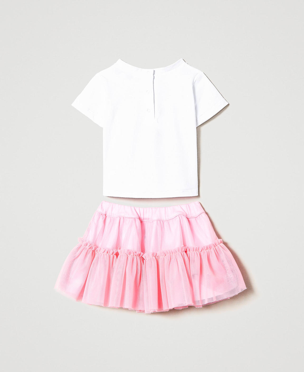 T-shirt avec imprimé et jupe en tulle