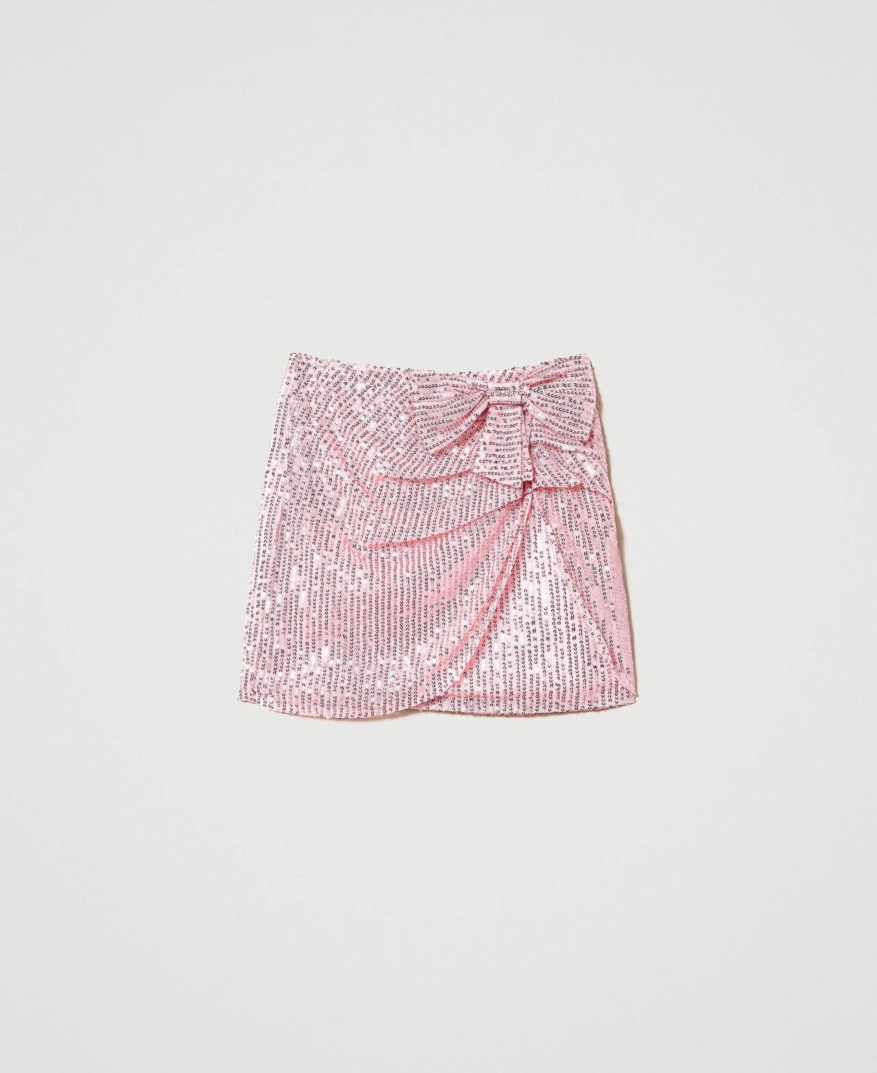 Юбка с драпировкой, полностью расшитая пайетками Пастельный Розовый Девочка 231GJ2Q10-0S