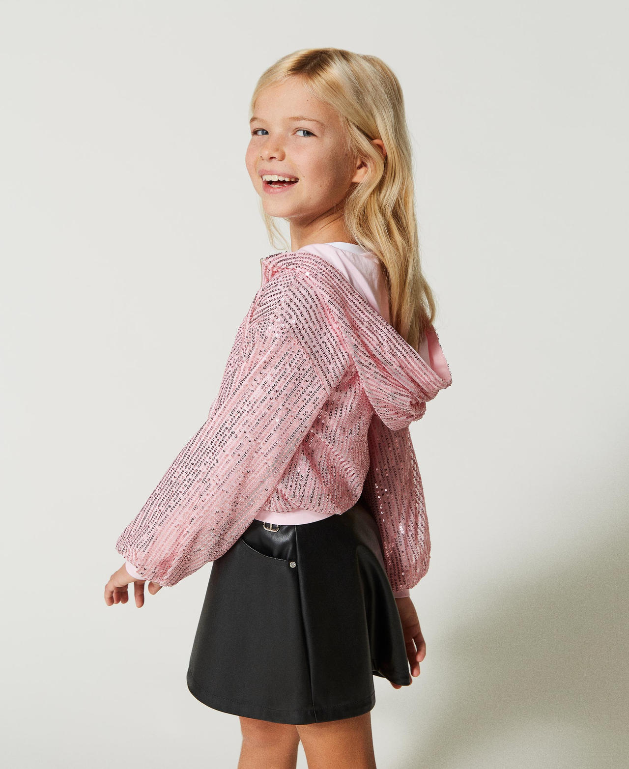 Girls glitter bomber jacket online