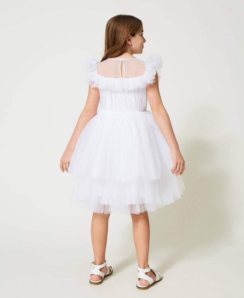 Short tulle dress with ruffles and flounces Meringue Girl 231GJ2Q31_00366_04