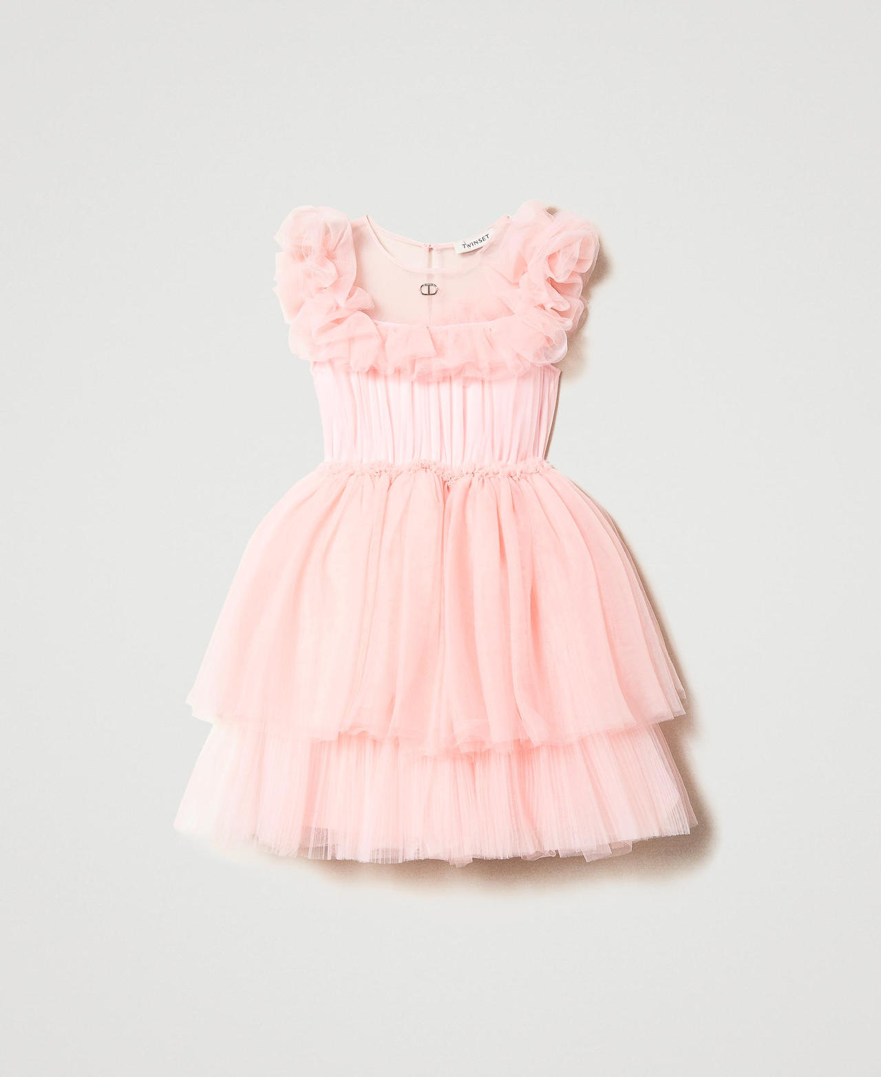 ABITO BIANCO E ROSA A QUADRETTI BAMBINA main image 0