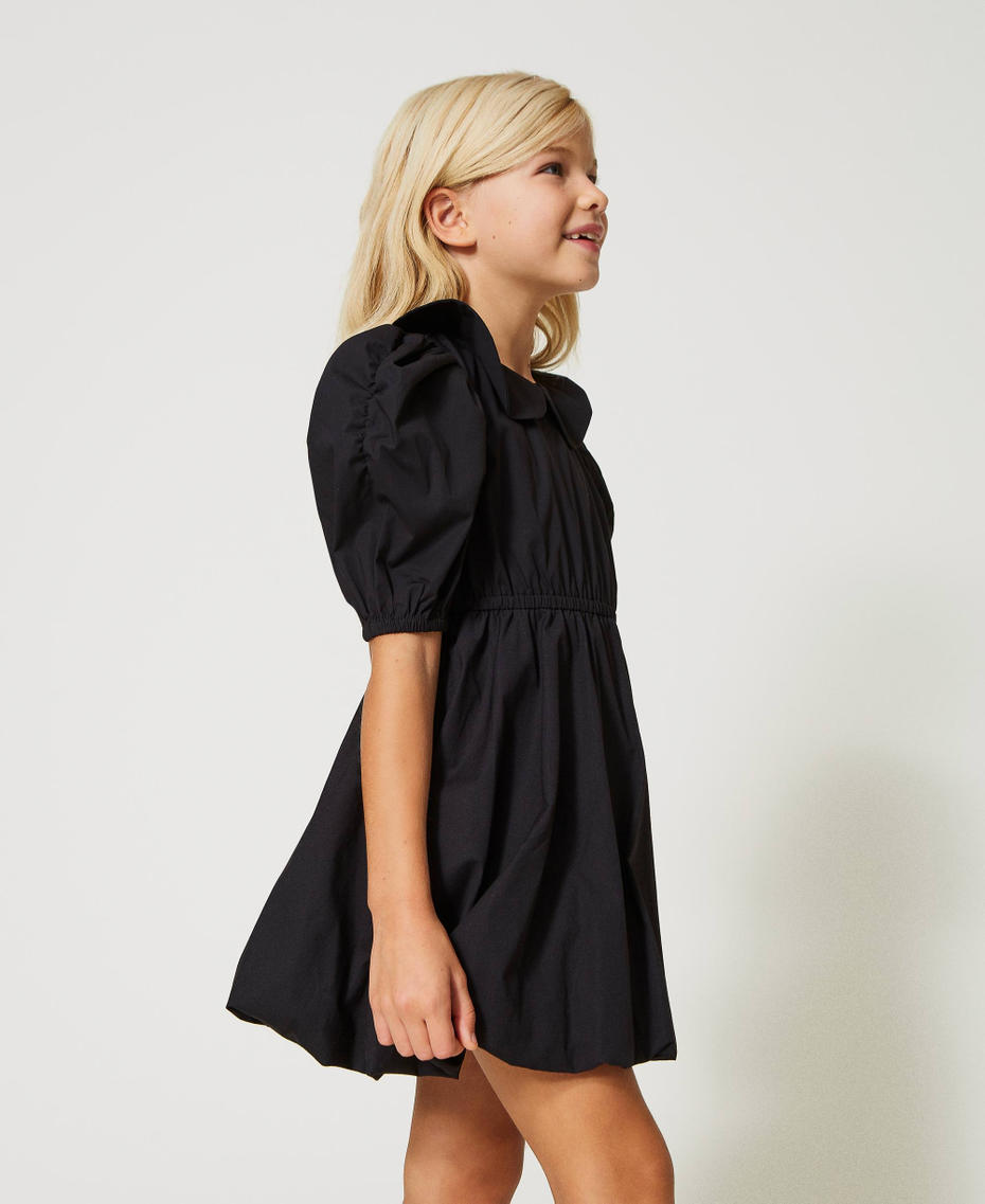 Popelinekleid mit Kragen