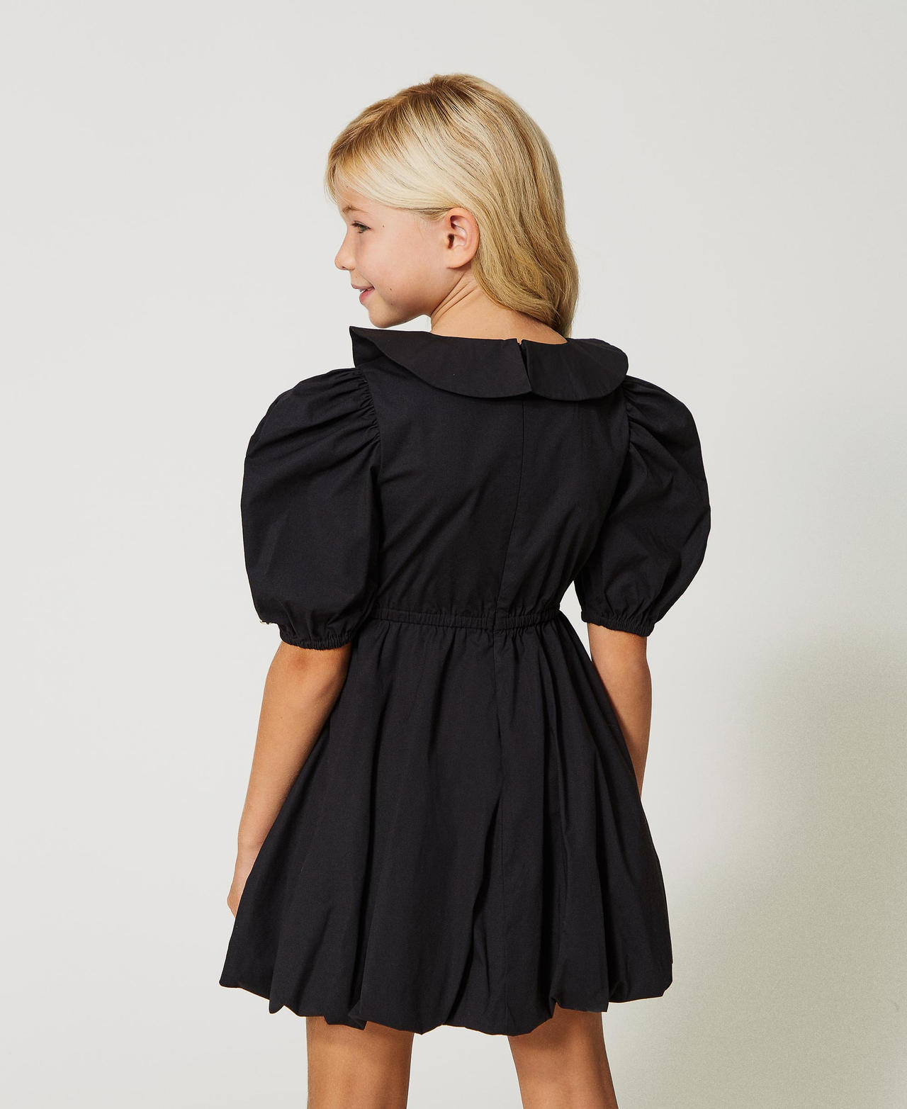 Popelinekleid mit Kragen